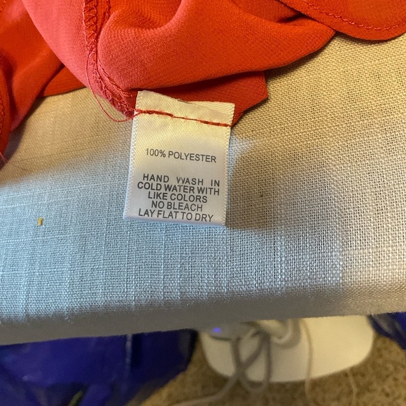 Gibson Burgundy Sheer Blouse - Picture 6 of 7